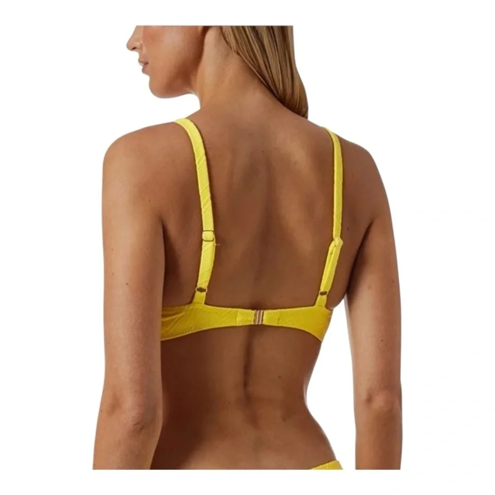 Melissa Odabash Montenegro Lemon Zigzag Bikini Top NWT